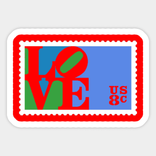 Love Stamp Stencil (Robert Indiana) Sticker